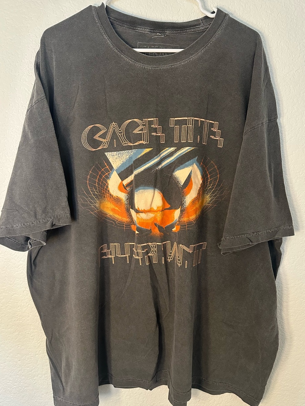 Cage The Elephant Neon Pill 2024 Tour T-Shirt 3XL Faded Black Graphic Tee